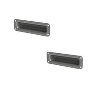 Adam Hall Hardware 3411 M2 AH - 2x bandeja con asa pequeña, acero galvanizado
