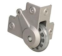 Adam Hall Hardware 37451 S - Rueda blanda empotrada para Montaje en Esquina 75 mm