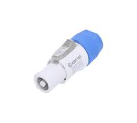 Adam Hall K4CPFOUT - Conector de salida de alimentación para cable con bloqueo, gris