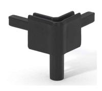 Adam Hall Q 4502 FBLK - Esquina para perfil de cierre hembra, color negro