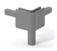 Adam Hall Q 4502 FMG - Esquina para perfil de cierre hembra, color gris medio