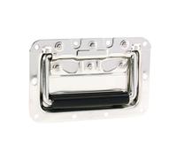 Adam Hall Recessed Sprung Handle in Aluminium Dish 8 mm Deep