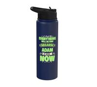 Adam Is Here Now Nombre personalizado Adam Stainless Steel Insulated Water Bottle