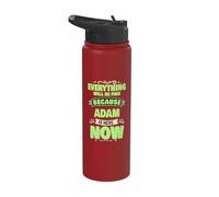 Adam Is Here Now Nombre personalizado Adam Stainless Steel Insulated Water Bottle