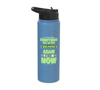 Adam Is Here Now Nombre personalizado Adam Stainless Steel Insulated Water Bottle