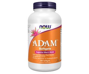 adam multivitamínico para hombres - 180 cápsulas - now