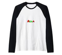 Adam Name Art - Estilo personalizado Camiseta Manga Raglan