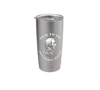 Adam Smith habla con el profesor de economía de la mano Vaso térmico de acero inoxidable de doble pared
