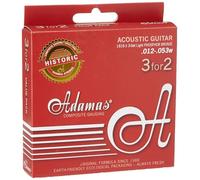 Adamas Cuerdas para Guitarra Acústica Phosphor Bronze Reedición Histórica Set 3 cuerdas Light .012