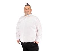 ADAMO Camisa de manga larga Comfort Fit para hombre, serie 'John' en tallas grandes de 2XL a 10XL, Blanco, 8XL