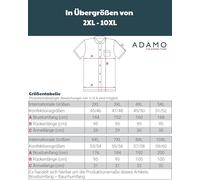 ADAMO Camisa de negocios de manga corta Comfort Fit para hombre, serie 'Warren' en tallas grandes hasta 10XL, Azul medio., 3XL