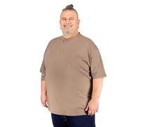 ADAMO Camiseta de manga corta para hombre con botones, ajuste regular, serie Silas, en tallas grandes hasta 10 XL, color caqui verde XXXXXXL