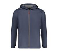 ADAMO Chubasquero para hombre, impermeable, transpirable, chaqueta de exterior de talla grande, con capucha, 100% poliéster de secado rápido, azul marino, 8XL Grande