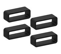 ADAMO Correa de repuesto de silicona suave para reloj, 20 mm, 22 mm, 24 mm, color negro, 22 MM, Sin tipo de metal