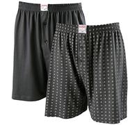ADAMO Dean - Calzoncillos tipo bóxer (2 unidades, talla XXL-8 hasta 8XL-20), color negro, azul marino, vaquero, antracita antracita 9XL