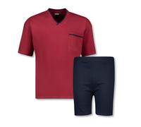 ADAMO Pijama de manga corta para hombre tallas grandes XXL - 10XL, borgoña, 10XL