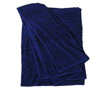 ADAMO Toalla de playa XXL 100% algodón - 155 x 220 cm, color azul oscuro: 360 - Toalla de sauna XXL - Toalla de baño de gran tamaño - Toalla de ducha, toalla de baño y toalla de sauna