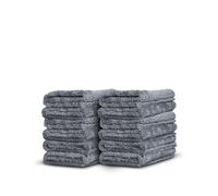 Adam's Borderless - Toalla de Microfibra sin Bordes Color Gris, 480 g/m², Microfibra de Felpa de 16 x 16 Pulgadas, Tacto Delicado para Las Superficies más delicadas (Paquete de 12)
