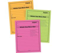 Adams While You were Out Pads, 4.25 x 5.25 pulgadas, colores neón surtidos, 50 hojas/bloc (paquete de 6) (9711NEON)