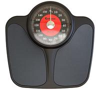 Adamson A23 Báscula para Peso Corporal - Hasta 160kg - Báscula XL de Baño Analógica Oversize 36x35cm - Superficie de Goma Antideslizante Números Grandes - Duradera con 20 Años de Garantía