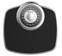 Adamson A25 Báscula Para Peso Corporal - Hasta 180 KG - Esfera de 5,3” en Plataforma de 31x30 CM - Superficie de Goma Antideslizante - Báscula de Baño Analógica - Garantía de 20 Años - Plata