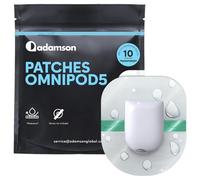 Adamson Parches Adhesivos Omnipod 5 - 10 Tiritas Impermeables para Omnipod Dash, Suaves para la Piel, Sin Pegamento en el Centro, Resistentes al Sudor, Fáciles de Aplicar y Retirar - PAC2 Transparente