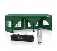ADANITY Carpa Plegable 3x6m Profesional XL - Cenador Jardín Gigante 18m² con 5 Paredes (Ventanas y Puertas) - Lona Oxford 210D Impermeable UV - Estructura Acero - Incluye Bolsa y Anclajes