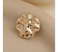 ADAOQIN 5 Botones Hermosos de Color Dorado con Forma Irregular de aleación de Zinc para suéteres y Abrigos de Mujer