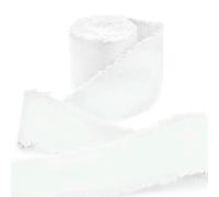 ADAOQIN Cinta de Lino y algodón con Borde Deshilachado Rasgada a Mano de 4 cm x 5 m para Envolver Regalos, Invitaciones de Boda y Decoraciones