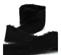 ADAOQIN Cinta de Lino y algodón con Borde Deshilachado Rasgada a Mano de 4 cm x 5 m para Envolver Regalos, Invitaciones de Boda y Decoraciones