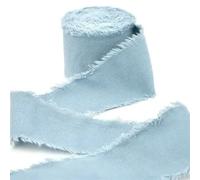 ADAOQIN Cinta de Lino y algodón con Borde Deshilachado Rasgada a Mano de 4 cm x 5 m para Envolver Regalos, Invitaciones de Boda y Decoraciones