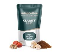 AdapCoffee - Clarity Cup - Café Instantáneo con Hongos Adaptógenos - Lion’s Mane, Reishi, Maitake - Enfoque y Vitalidad - Sabor Gourmet con Cacao Puro - 200 g - 50 Tazas