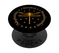 Adaptabilidad-Sabiduría-Transformación Golden Skimmer Libélula PopSockets PopGrip Adhesivo