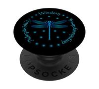 Adaptabilidad-Sabiduría-Transformación Golden Skimmer Libélula PopSockets PopGrip Adhesivo