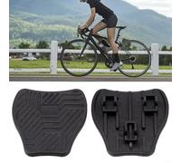 Adaptación de pedal de bicicleta de carretera compatible para tacos SPD SL, diseño práctico para uso estándar de zapatos, ligero y compacto (amarillo L)