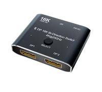 Adaptador 1x2/2x1 16K DP Bidireccional Divisor 2 entradas 1 Salida Display Port Video 8K/30Hz 4K/120Hz for PC Game