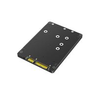 Adaptador 2 en 1 Que Combina M.2 NGFF Key B y MSATA SSD A 2.5 SATA3 con Caja de Plástico para SSD