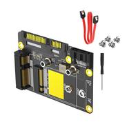 Adaptador 2 en 1 SATA3.0 Msata de disco de estado sólido a doble SATA3 compatible con 2230 2242 SATA3.0 MSATA Disco de estado sólido Placa adaptadora de computadora
