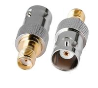 Adaptador 2 Piezas SMA Macho Hembra a BNC Macho Hembra for Dispositivos LAN inalámbricos, Cable coaxial, WiFi, radios portátiles o de jamón.(No 4 x2PCS)