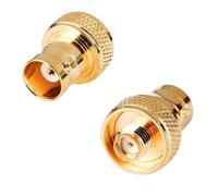 Adaptador 2 Piezas SMA Macho Hembra a BNC Macho Hembra for Dispositivos LAN inalámbricos, Cable coaxial, WiFi, radios portátiles o de jamón.(No 5 x2PCS)