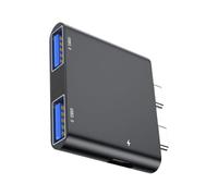 Adaptador 3 en 1 de conector de suministro de energía USB C para entretenimiento eficiente en el trabajo, USB C