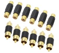 Adaptador 6 hembra a acopladores + macho adaptadores chapados en oro para extensiones de cable