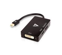 Adaptador A/V - V7 - 10 cm - DVI/DisplayPort/HDMI/Mini DisplayPort - Negro - Periférico de audio/video