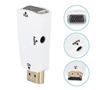 Adaptador a VGA Hembra, Convertidor a VGA Compacto con Contactos (White)