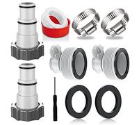 Adaptador A y B para Piscina Intex, 4 Adaptadores de Manguera, Conexión para Mangueras de 32 y 38 mm