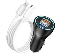 Adaptador Aargador USB para Coche, Cargador Encendedor SUPERVOOC 80W con 1M 8A Cable USB a Tipo C para OnePlus Nord CE5, Nord 5 Pad/OPPO Find X9 Pro Find N3 Reno 14 A6/Realme 15 14T C75X P3 Ultra