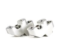 Adaptador Abrazadera Montaje para Manillar Motocicleta, Elevador para XT660Z para Tenere Aluminio CNC Elevadora Barra Manillar(Plata)