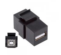 Adaptador acoplador de extensión CY USB2.0A hembra a tipo B hembra tipo Keystone para cable USB de panel de pared