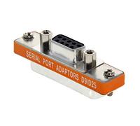 Adaptador adaptador de acoplador de cambio de género VGA DB25 macho a DB9 hembra de 2 filas mini cambiador de género conector para aplicaciones en serie negro paquete de 1, Aicosineg