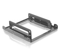 Adaptador - Adaptador metálico de 3.5'' para Instalar 2 Discos Duros de 2.5'', Color Negro, Material Duradero y Resistente.*